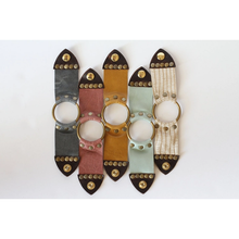 Load image into Gallery viewer, Leather Cuff Antiqued Brass Bracelet