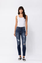 Load image into Gallery viewer, HIGH RISE SKINNY JEANS WITH FRONT DISTRESSING
