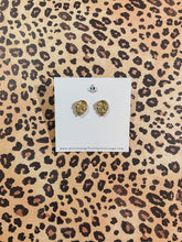 Load image into Gallery viewer, Gold Teardrop Druzy Stud Earrings

