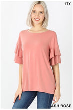 Load image into Gallery viewer, ALL THE PRETTY THINGS, RUFFLE SLEEVE TOP
