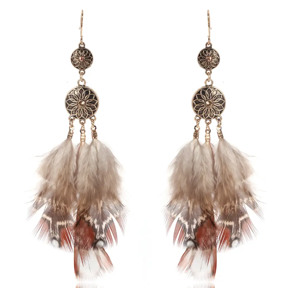 Women's Retro Feather Earrings Fashion Jewelry